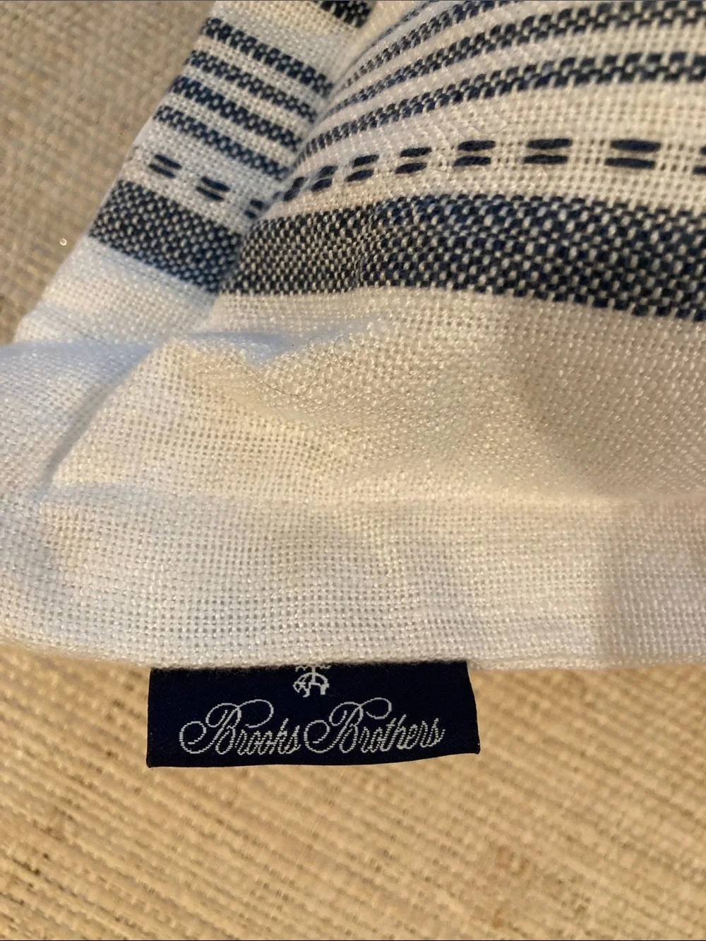 Brooks Brothers Blue and White Striped Accent Pillow 20x20